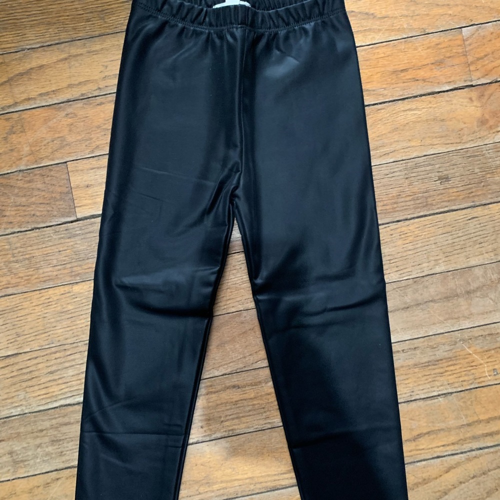 Girls faux leather leggings